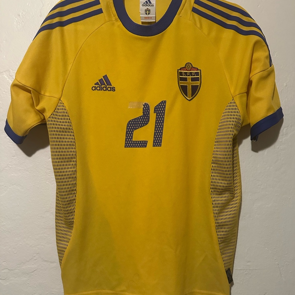 Adidas Gold and Blue S.F.F. Soccer Jersey